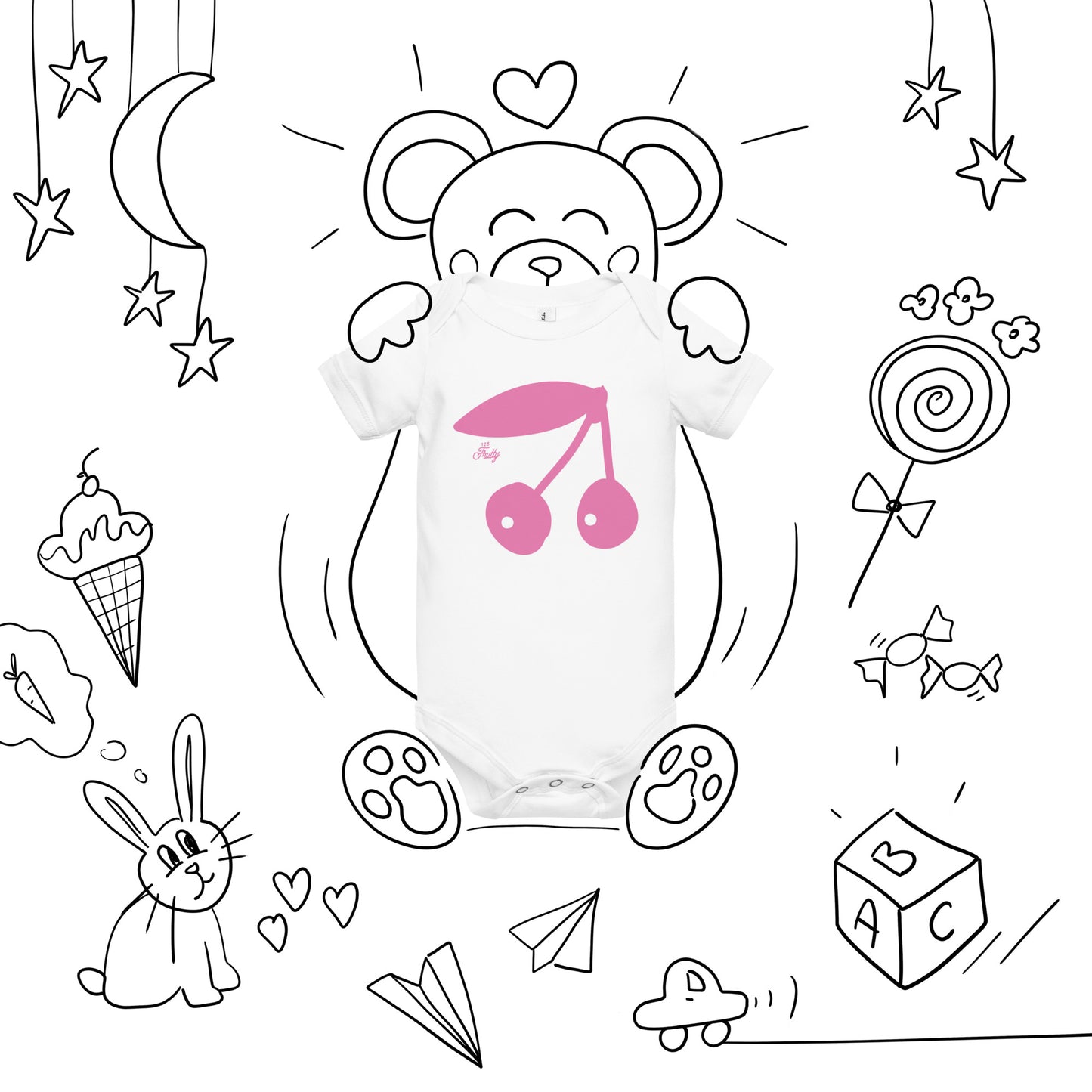 🍒 Cherries Baby short sleeve one piece