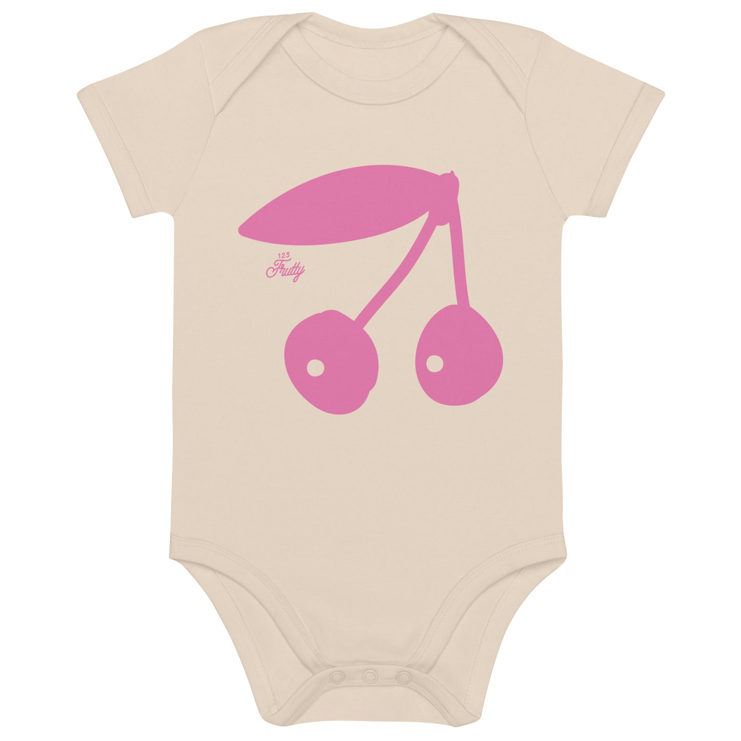 Cherry Organic cotton baby bodysuit