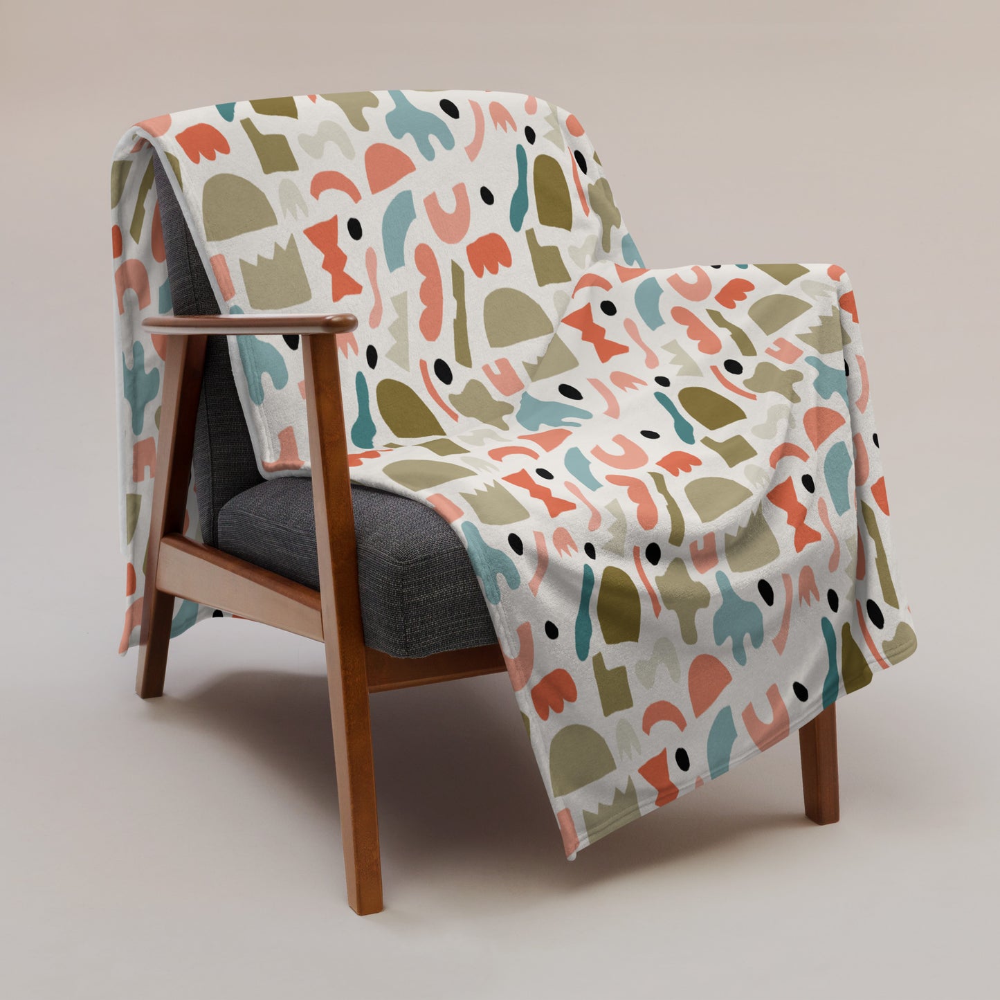 šØ Abstract shapes Throw Blanket