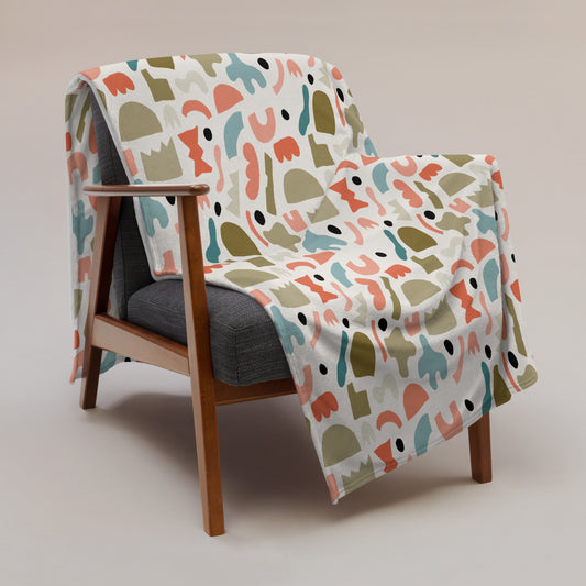 🟨 Abstract shapes Throw Blanket