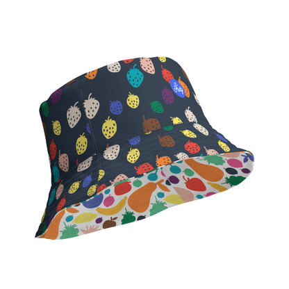 Fruit and Strawberry Reversible bucket hat