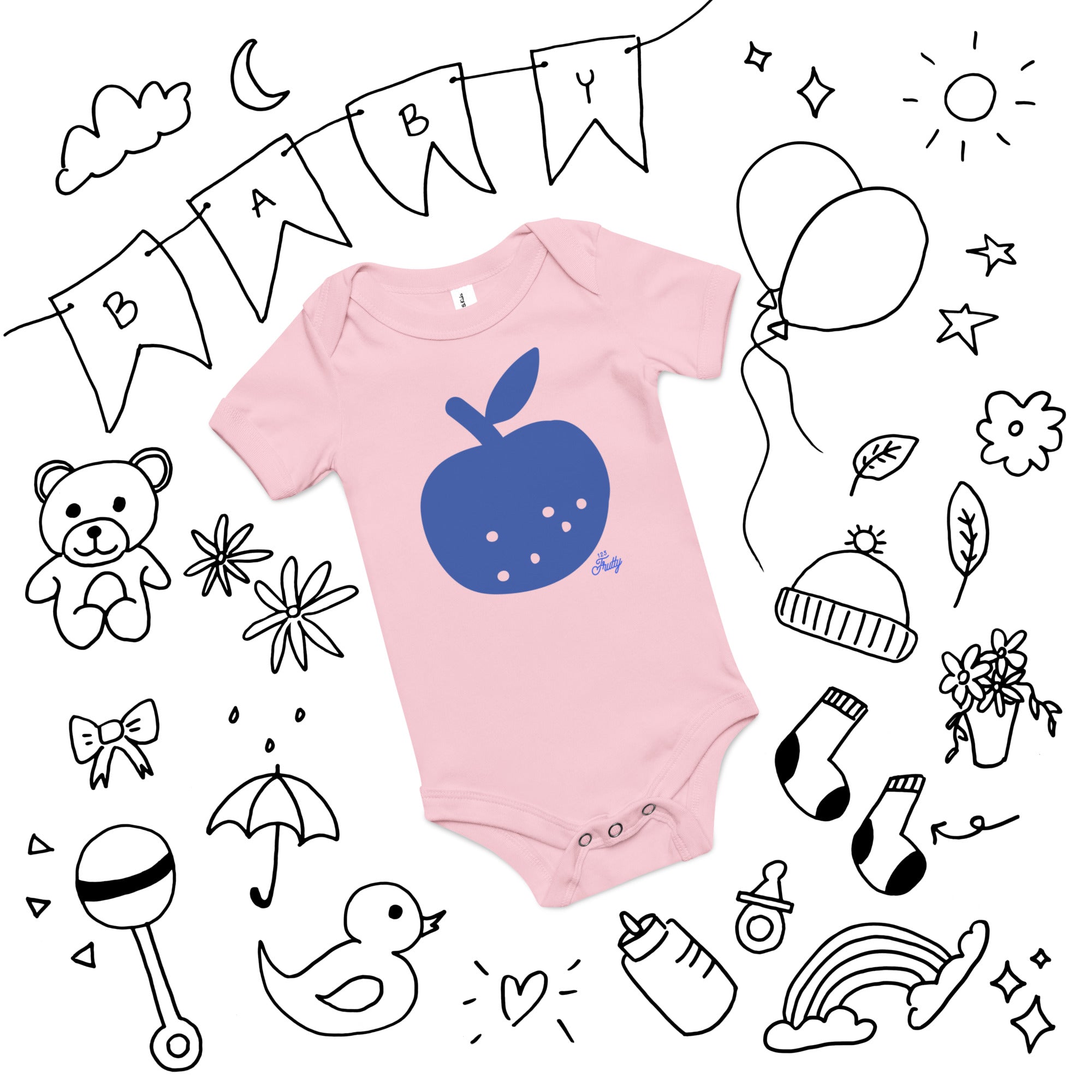 🍎 Baby Kurzarm-Strampler