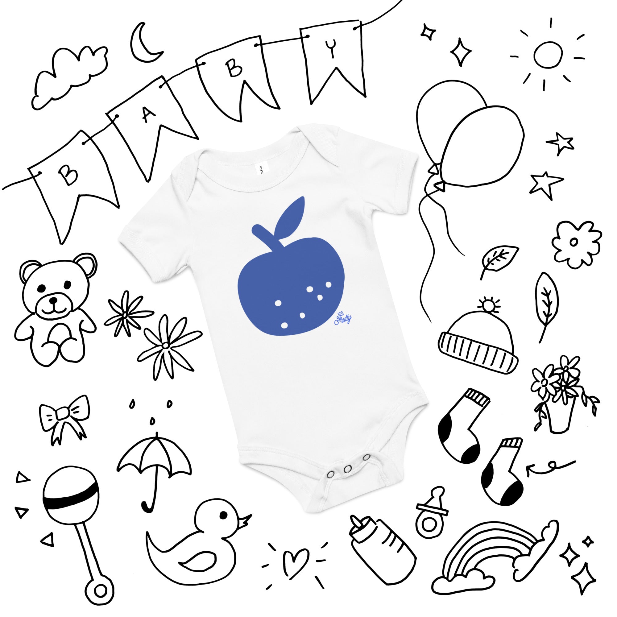 🍎 Baby Kurzarm-Strampler