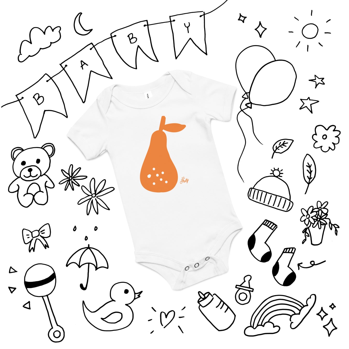 🍐 Pear Baby short sleeve one piece