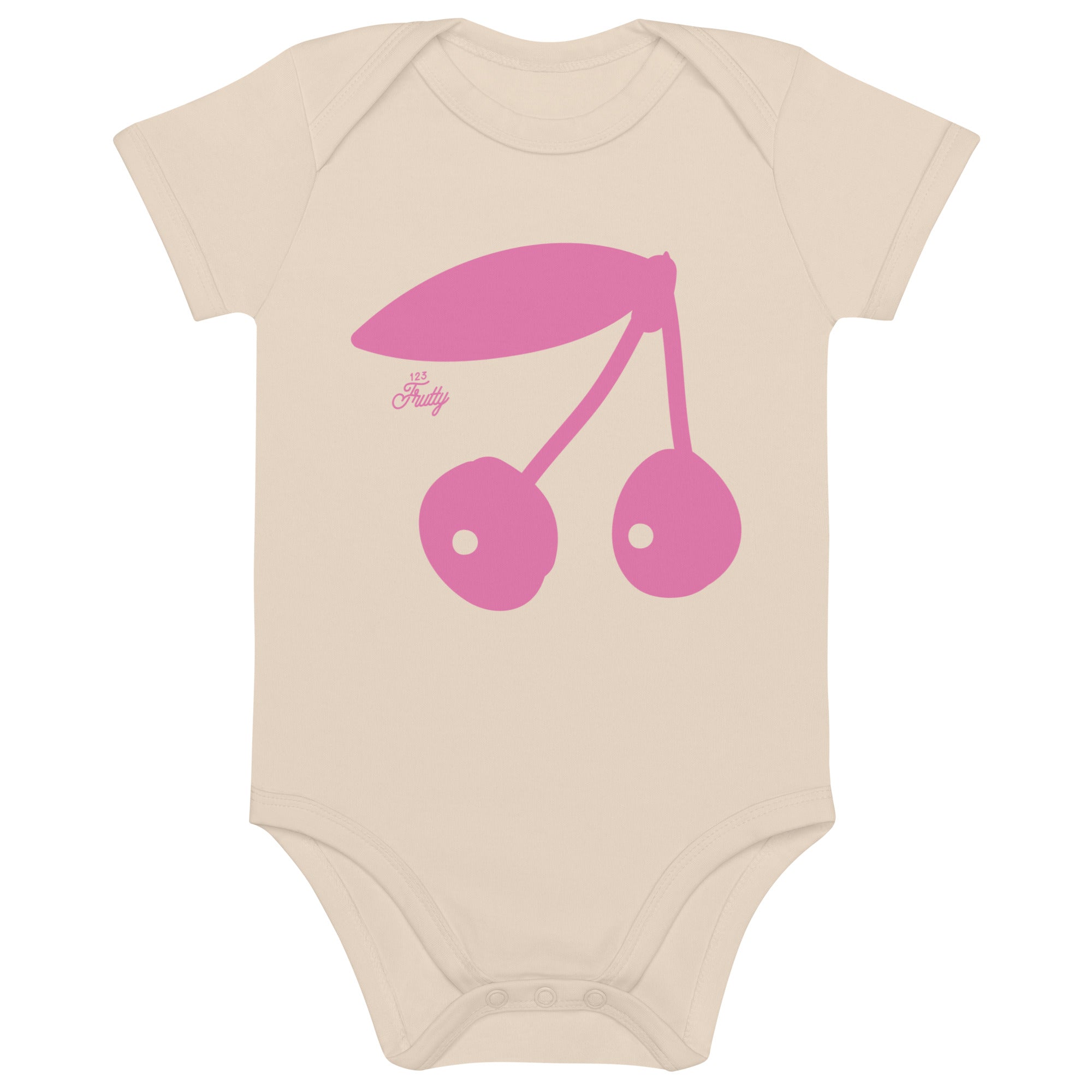 Baby-Body aus Bio-Baumwolle mit Kirschenmotiv