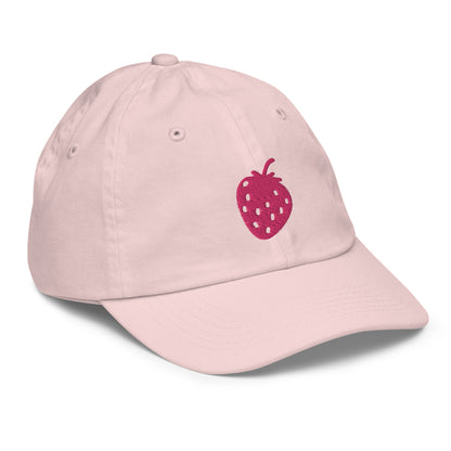 Pink Strawberry Youth baseball cap